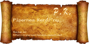 Pipernea Kerény névjegykártya